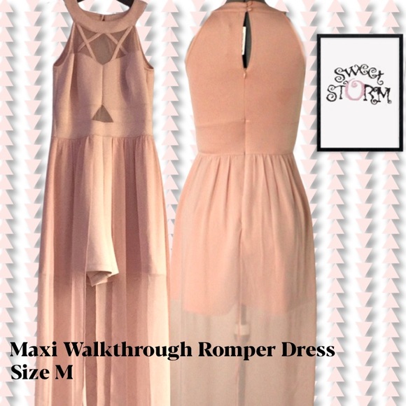 Sweet Storm Blush Walk Through Maxi Jumper - Picture 3 of 5